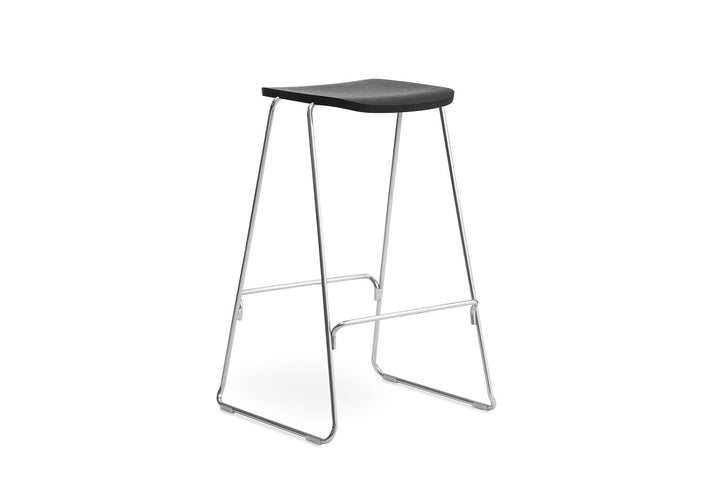 Just 29" Seat Height Black Oak/ Chrome Barstool