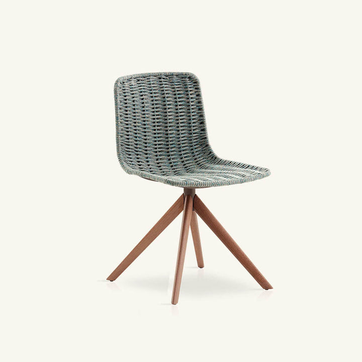Lapala Outdoor Dining Chair with Pyramid Shaped Solid Wood Legs by Expormim