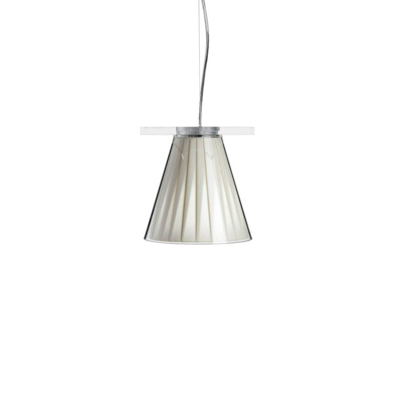 Light-Air Hanging Sculpted Lamp with Fabric in Beige by Kartell