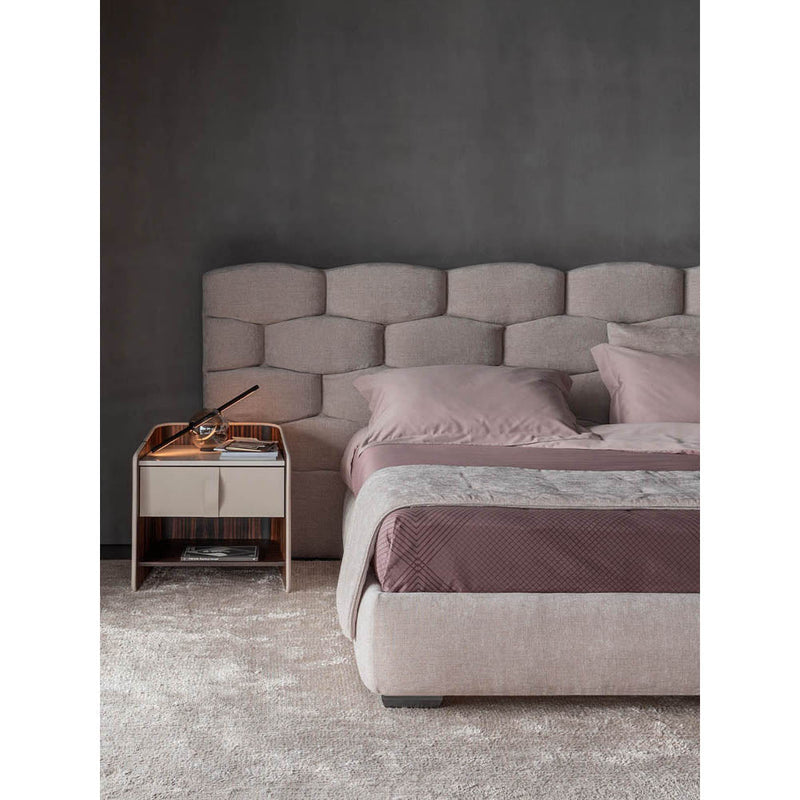 Majal Double Bed with Wide Headboard by Flou Additional Image - 1