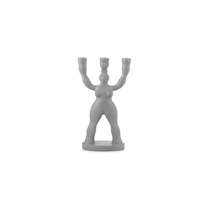 Manikhin 3-Armed Candlestick Grey by Normann Copenhagen