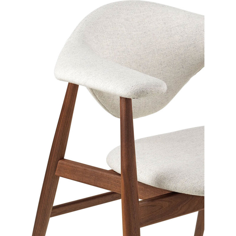 Masculo Dining Chair Fully Upholstered, Wood Base by Gubi