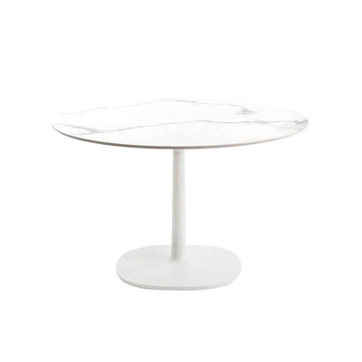 Multiplo Rounded Cafe Table with Large Square Base by Kartell