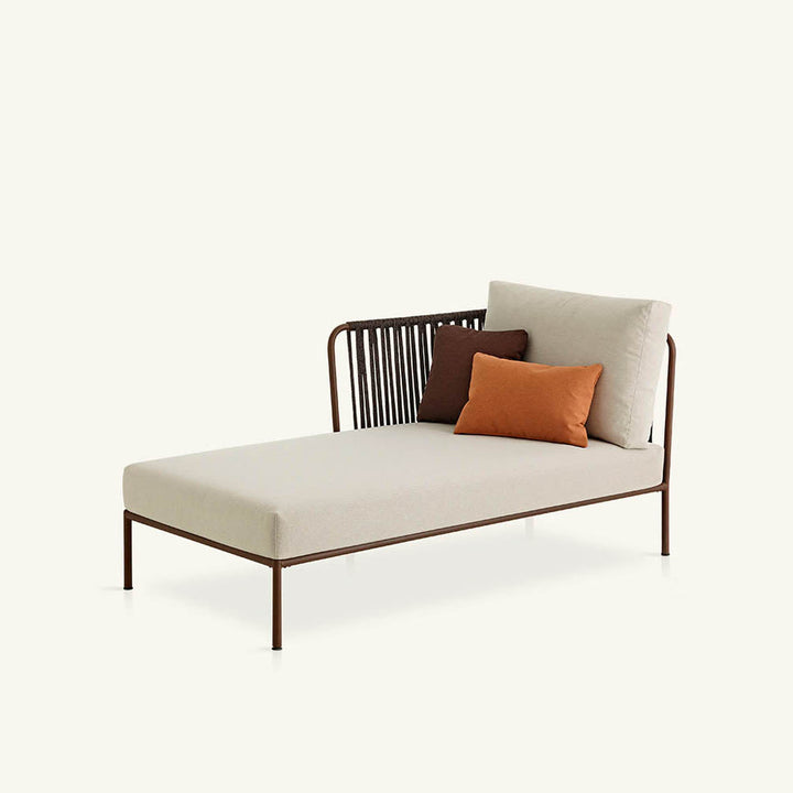 Nido Hand-Woven Left Chaise Outdoor Longue Module Sofa by Expormim