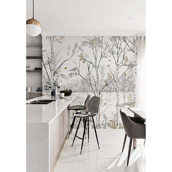 Nunavut Grisaille Wallpaper by Isidore Leroy