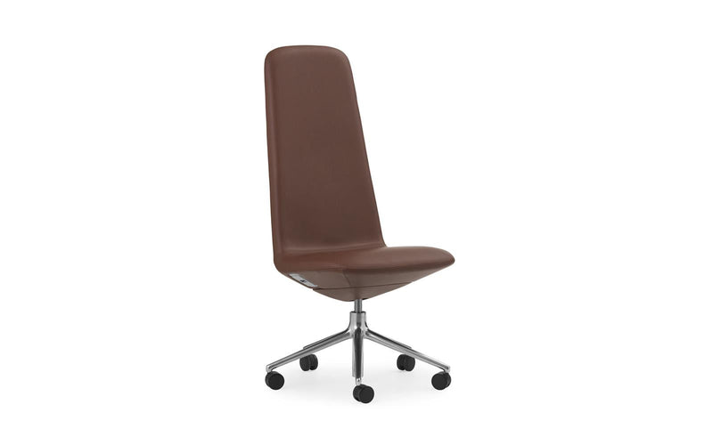 Off 5W Gas Lift Aluminum Ultra Leather Chair High