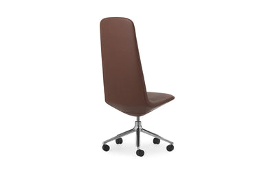 Off 5W Gas Lift Aluminum Ultra Leather Chair High - Additional Image 3