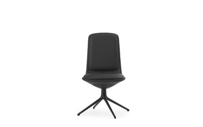Off 4 Leg Black Aluminum With Cushion Ultra Leather Chair Low - Additional Image 1