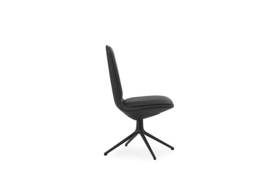 Off 4 Leg Black Aluminum With Cushion Ultra Leather Chair Low - Additional Image 2