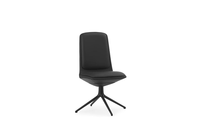 Off 4 Leg Black Aluminum With Cushion Ultra Leather Chair Low