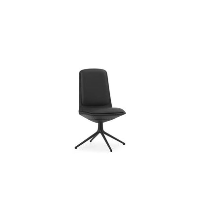 Off Chair Low 4L Black Aluminum With Cushion Ultra Leather by Normann Copenhagen