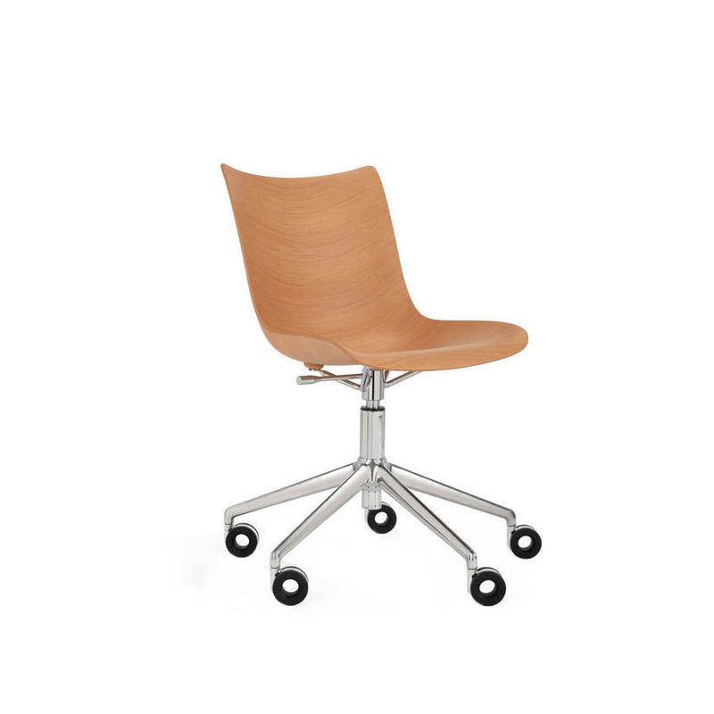 P/Wood Adjustable Height Desk Chair with Wheels by Kartell - Additional Image 3