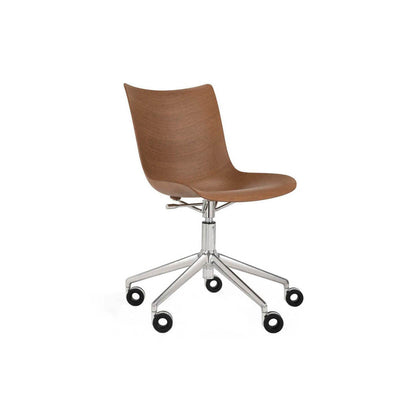 P/Wood Adjustable Height Desk Chair with Wheels by Kartell - Additional Image 4