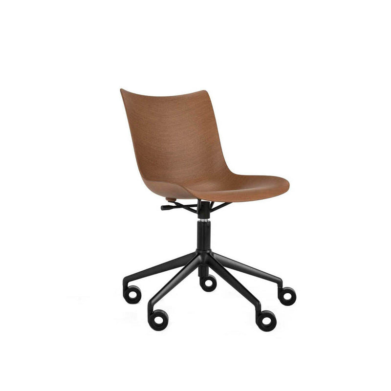 P/Wood Adjustable Height Desk Chair with Wheels by Kartell - Additional Image 5