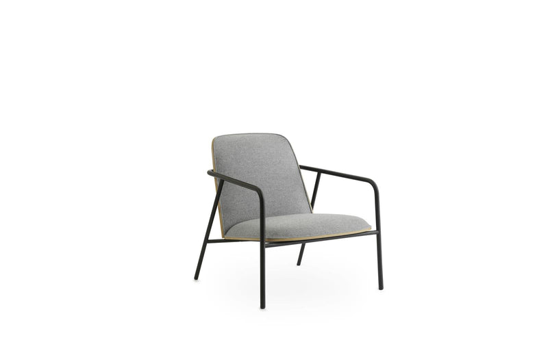 Pad Low Black Steel Black/Synergy Low Lounge Chair by Normann Copenhagen