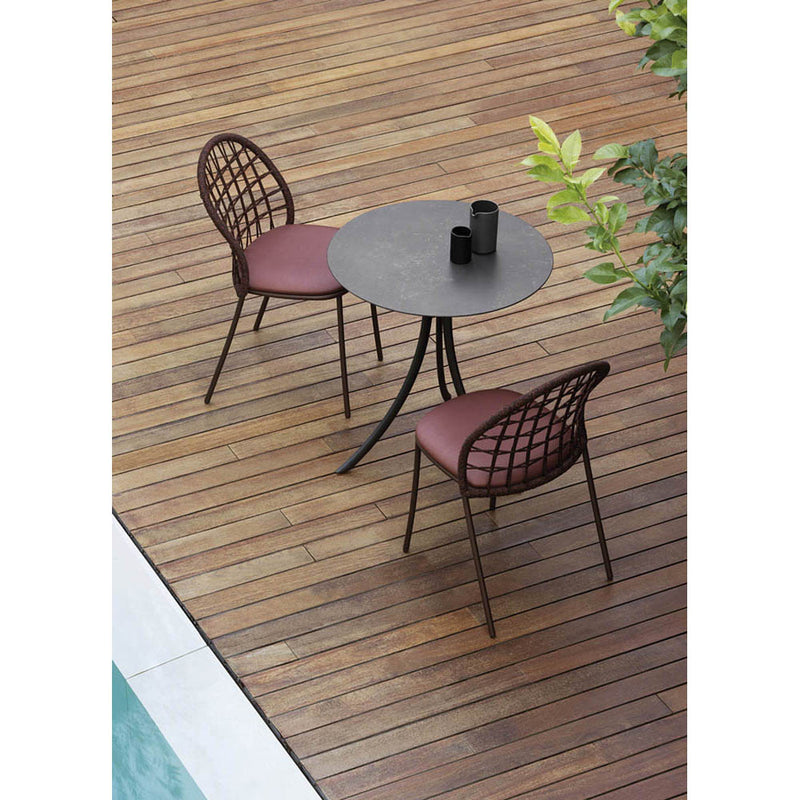 Petale Outdoor Hand-Woven Grid Pattern Dining Chair by Expormim - Additional Image 2