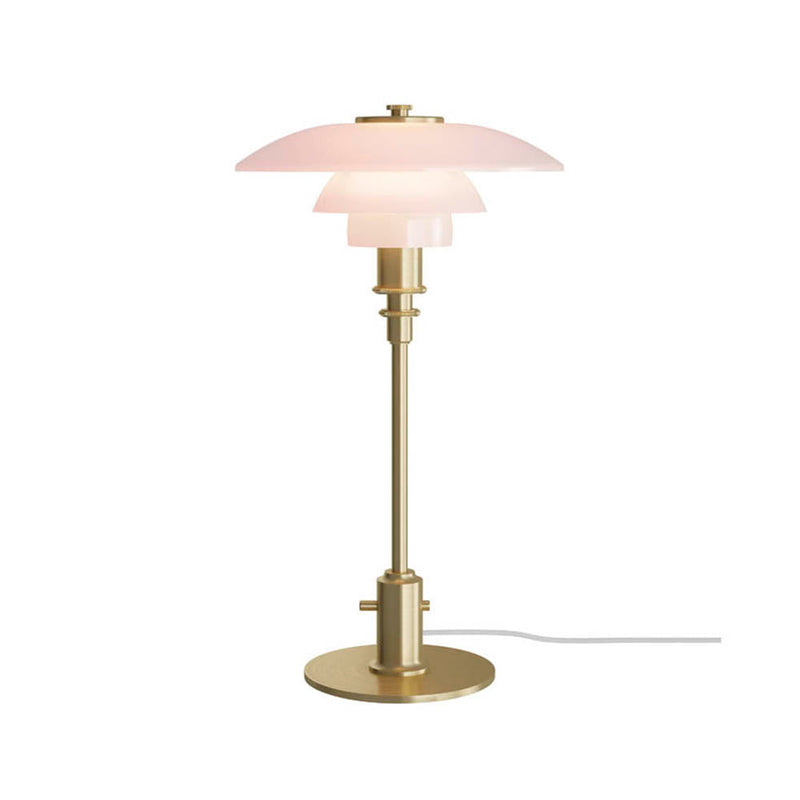 PH 2/1 Pale Rose Brass Table Lamp by Louis Polsen