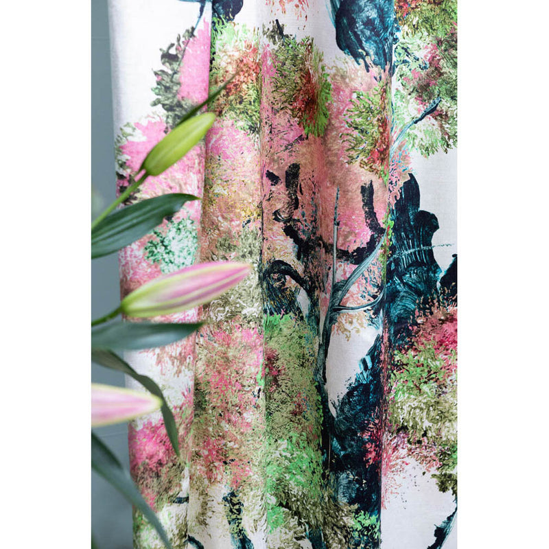 Pinyin Tree Velvet Fabric Curtain by Timorous Beasties - Additional Image 1