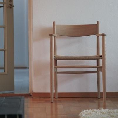 CH37 Chair with Natural Cord Seat by Carl Hansen & Son