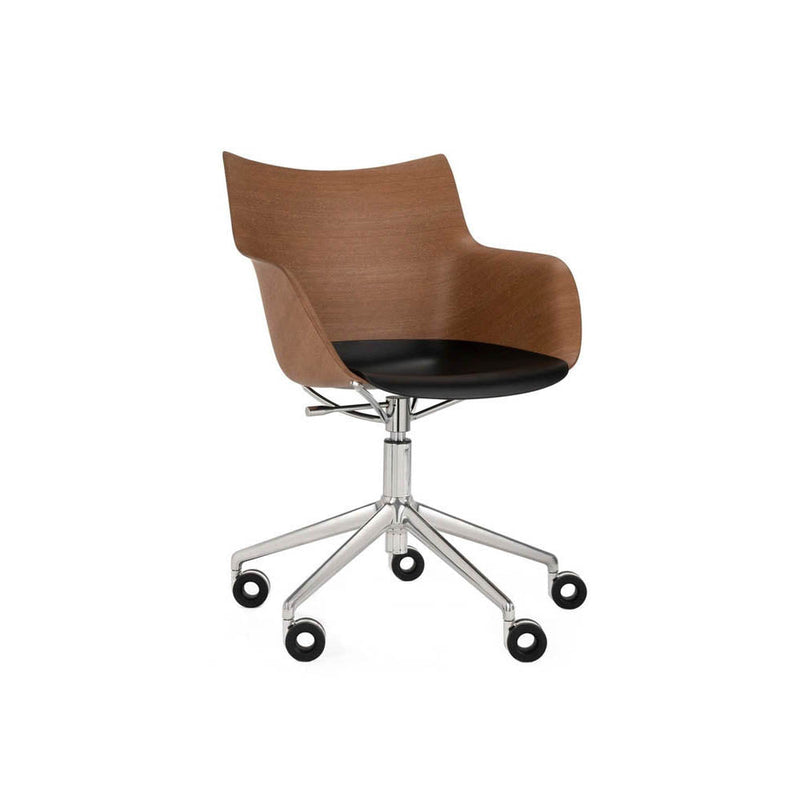 Q/Wood Adjustable Height Desk Chair with Wheels by Kartell - Additional Image 10