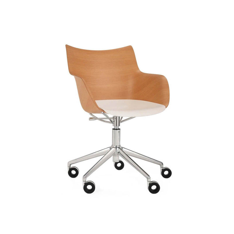 Q/Wood Adjustable Height Desk Chair with Wheels by Kartell - Additional Image 4