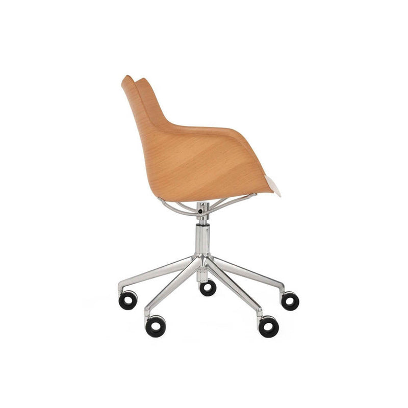 Q/Wood Adjustable Height Desk Chair with Wheels by Kartell - Additional Image 5