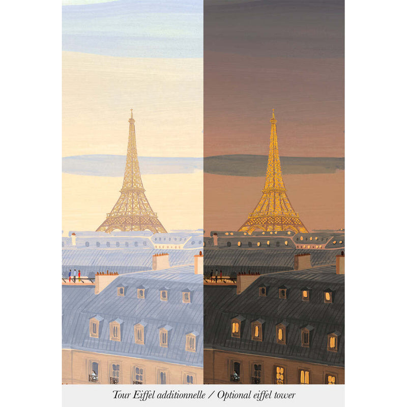 Roofs of Paris Bespoke Wallpaper by Isidore Leroy - Additional Image - 5