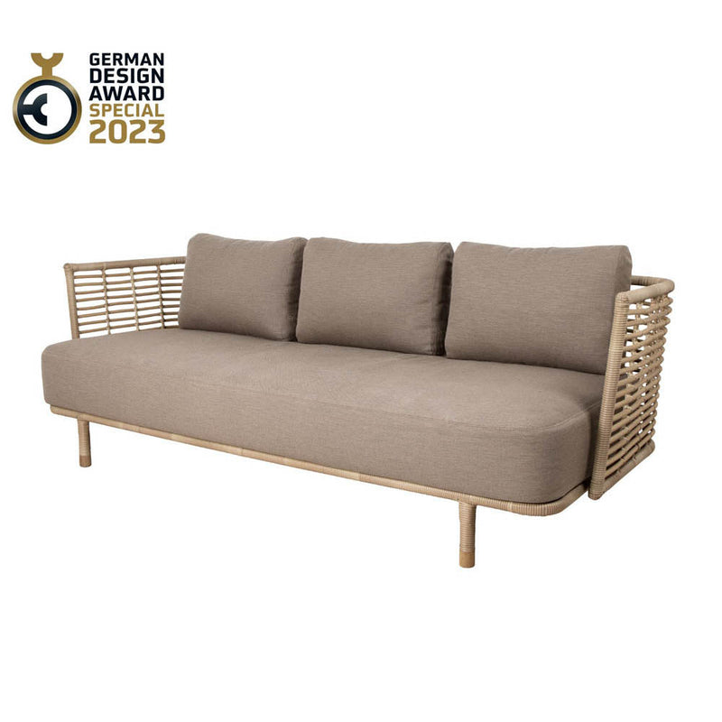 Sense Outdoor 3-Seater Sofa by Cane-line