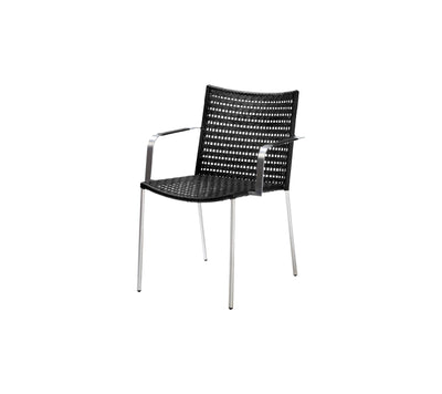 Straw Outdoor Dining Chair with Armrest by Cane-line