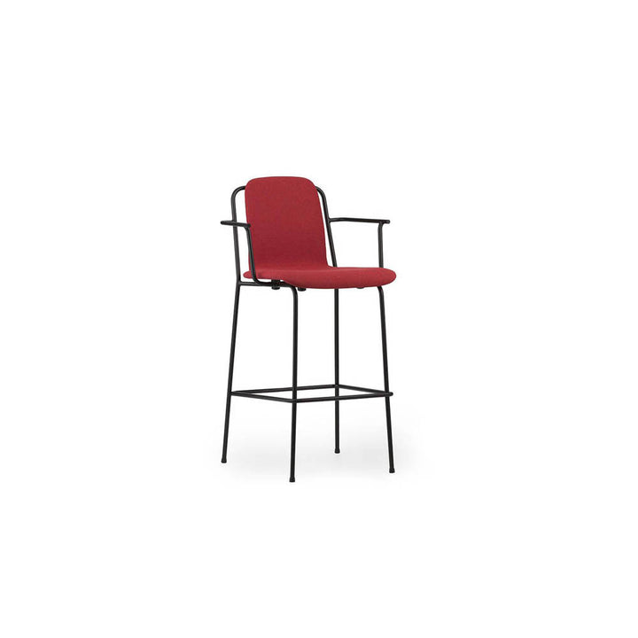 Studio Bar Armchair 29.52" Full Upholstery Black Steel Leg by Normann Copenhagen