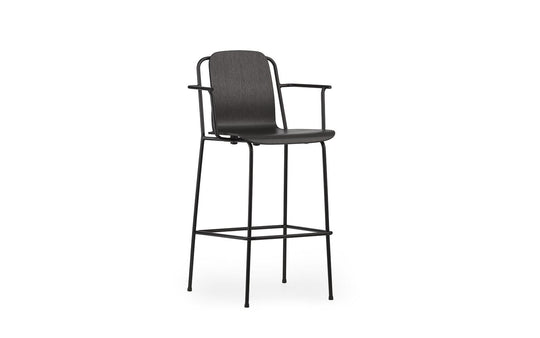 Studio 29" Seat Height Black Steel/ Black Bar Armchair