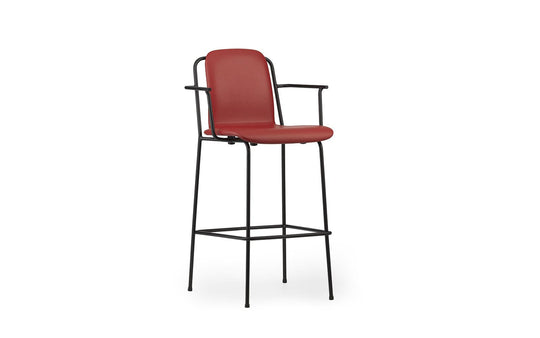 Studio 29" Full Upholstery Black Steel/ Ultra leather Bar Armchair by Normann Copenhagen