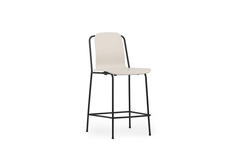 Studio 25" Seat Height Black Steel/ Brown Bar Chair by Normann Copenhagen
