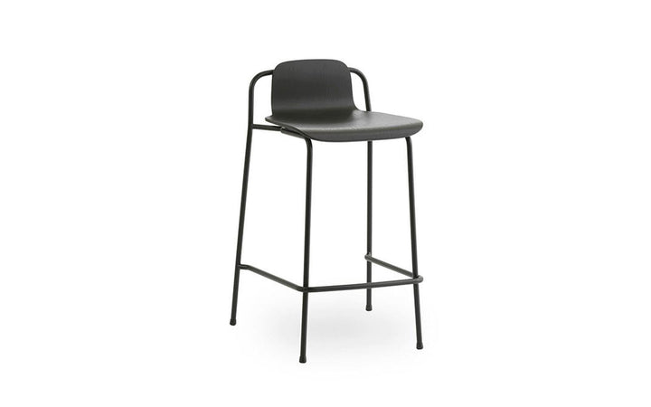 Studio 25" Seat Height Black Steel Black Barstool