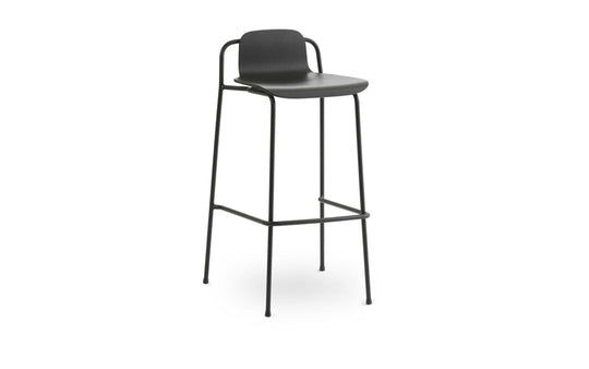 Studio 29" Seat Height Black Steel Black Barstool