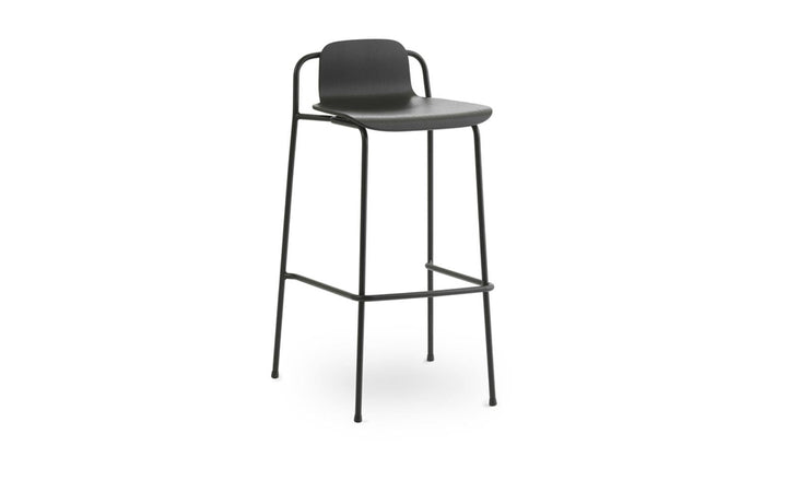 Studio 29" Seat Height Black Steel Black Barstool