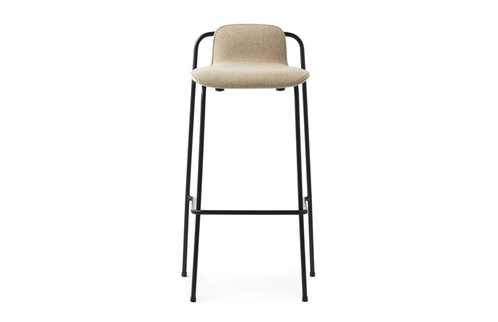 Studio 29" Front l Upholstery Black Steel/ Main Line Flax Barstool by Normann Copenhagen