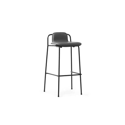 Studio Barstool Front Upholstery Black Steel Leg by Normann Copenhagen - Additional Image 1