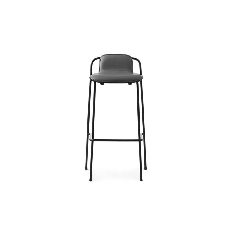 Studio Barstool Front Upholstery Black Steel Leg by Normann Copenhagen - Additional Image 4