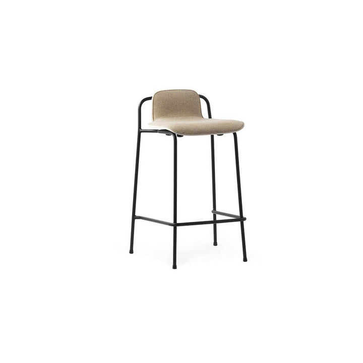 Studio Barstool Front Upholstery Black Steel Leg by Normann Copenhagen