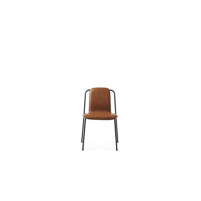 Studio Chair Front Upholstery Black Steel Oak/Ultra Leather by Normann Copenhagen - Additional Image 1
