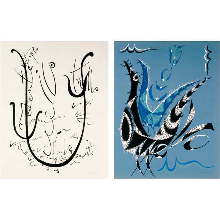 The lyricism of the Alphabet. Letra U Painting by Santa & Cole
