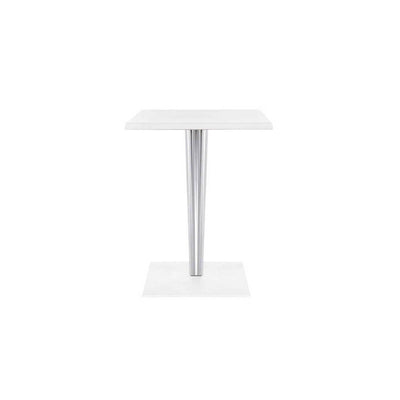 Toptop for Dr.Yes Square Cafe Table with Pleated Square Leg and Square Base by Kartell