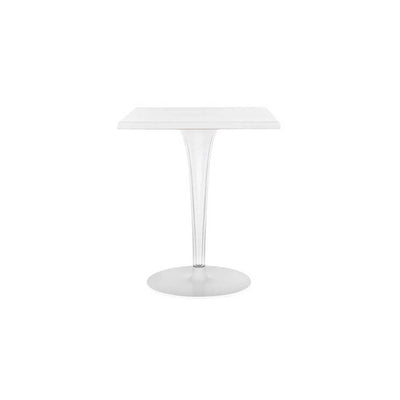 Toptop for Dr.Yes Square Cafe Table with Rounded Leg and Rounded Base by Kartell