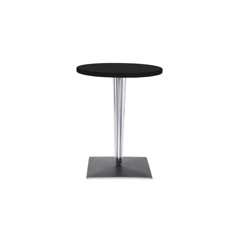 Toptop Round Cafe Table with Square Pleated Leg and Square Base by Kartell - Additional Image 1
