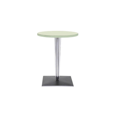 Toptop Round Cafe Table with Square Pleated Leg and Square Base by Kartell - Additional Image 2