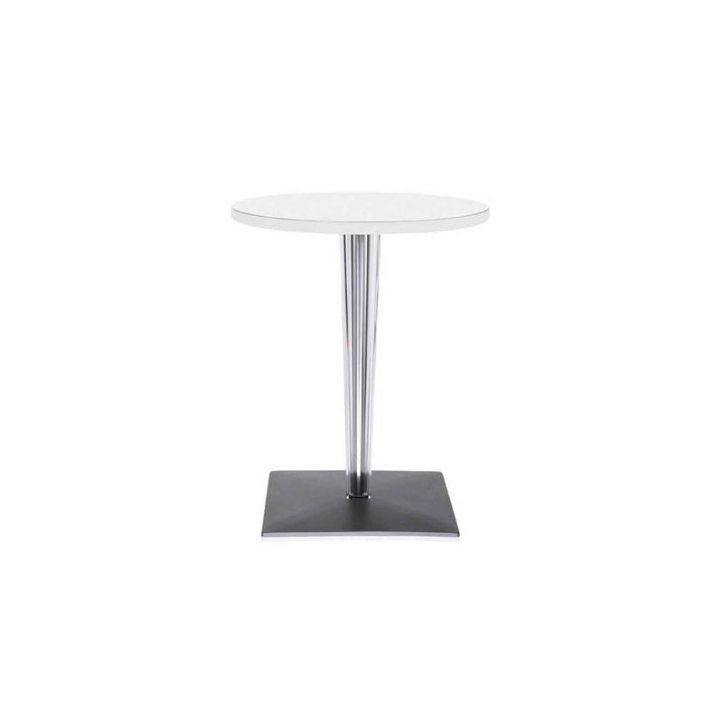 Toptop Round Cafe Table with Square Pleated Leg and Square Base by Kartell - Additional Image 3