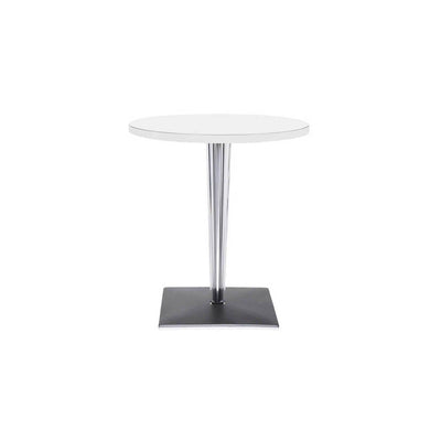 Toptop Round Cafe Table with Square Pleated Leg and Square Base by Kartell - Additional Image 5