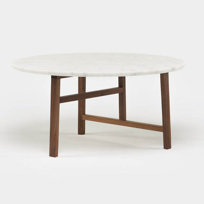 Trio Round Coffee Table With Stone Top by De La Espada