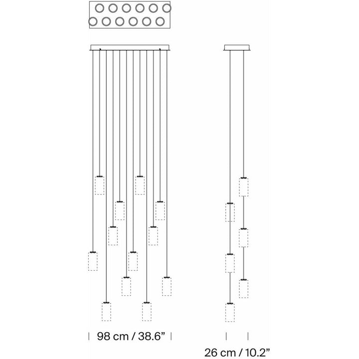 Waterfall Candle Pendant Lamp by Santa & Cole